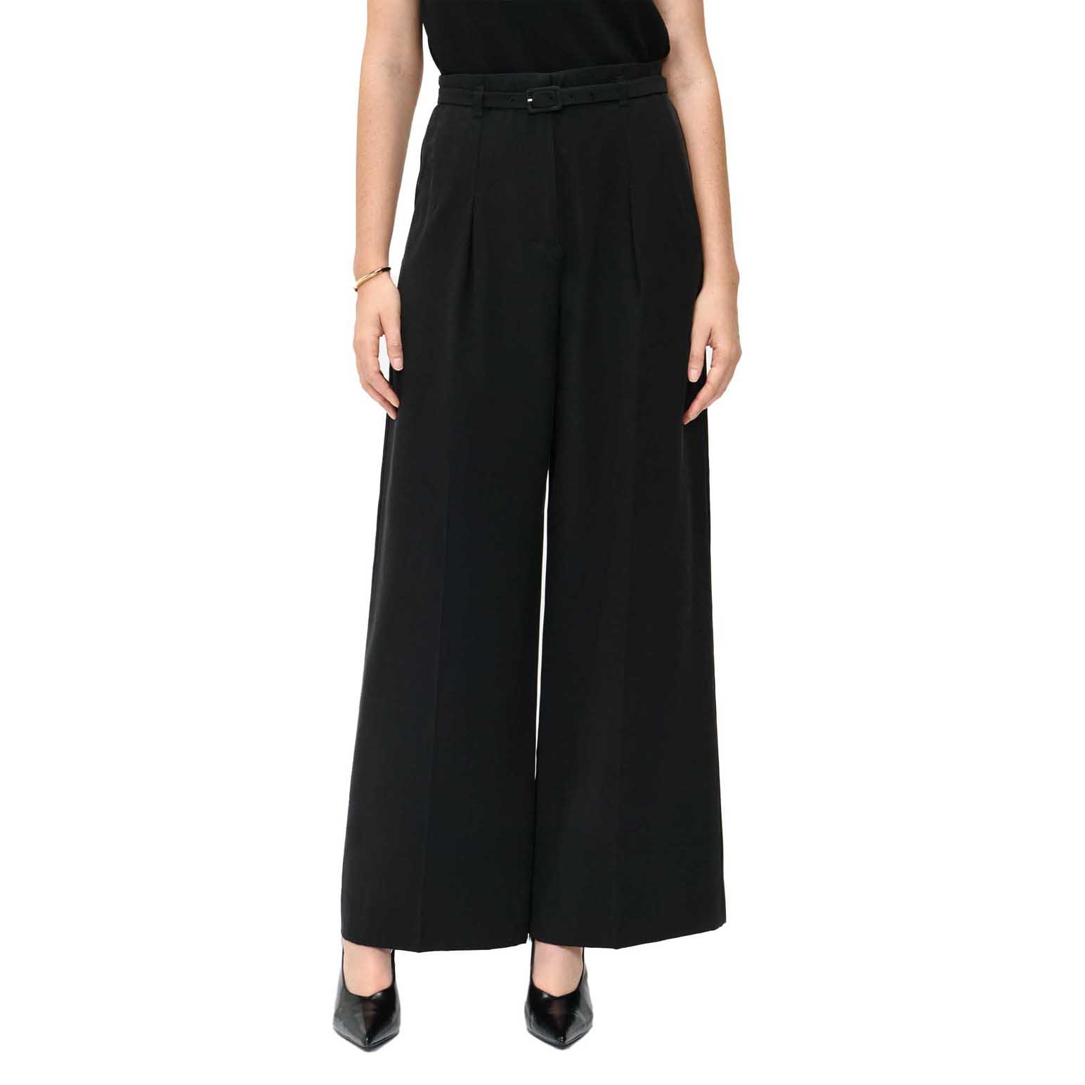 Veronika Maine Drapey Ecovero Viscose Belted Pant
